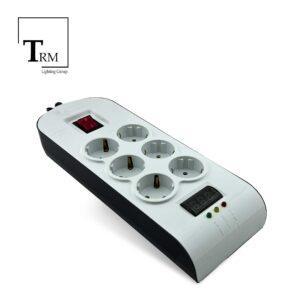 محافظ ولتاژ 6 خانه پارت الکتریک با کابل 1.8 متری کد 8802
