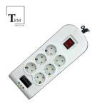 محافظ ولتاژ 6 خانه پارت الکتریک با کابل 1.8 متری کد 8802