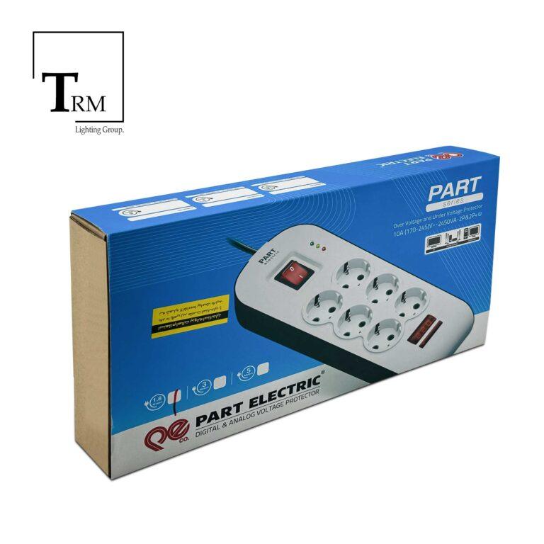 محافظ ولتاژ 6 خانه پارت الکتریک با کابل 1.8 متری کد 8794