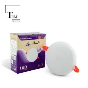 پنل توکار سایزشو 18 وات نمانور مدل افق